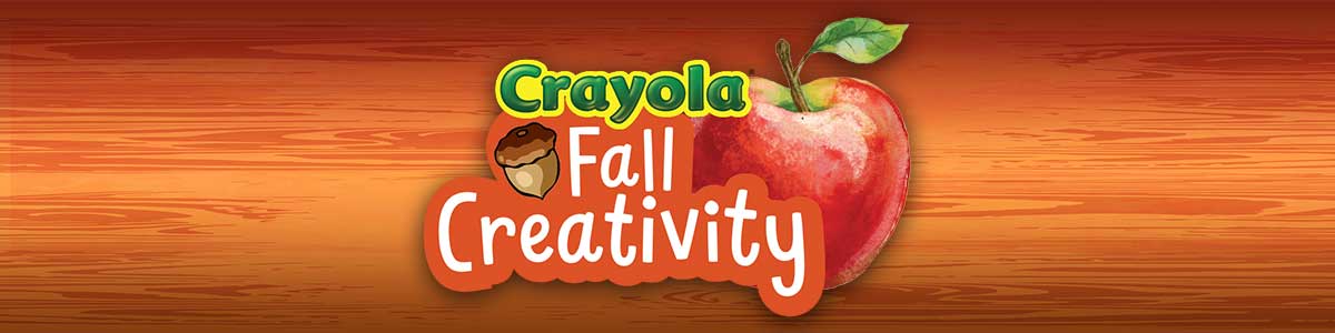 Crayola Fall Creativity with apple and acorn B3 Tl LAV 