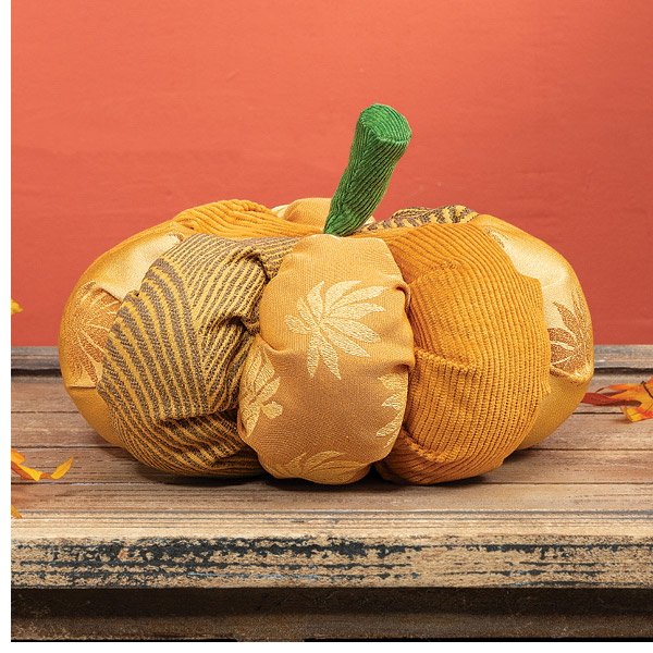 Hand-Stitched Medium Patterned Pumpkin