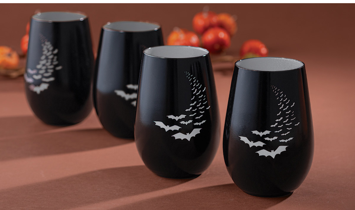 Bat Crazy Stemless Glasses