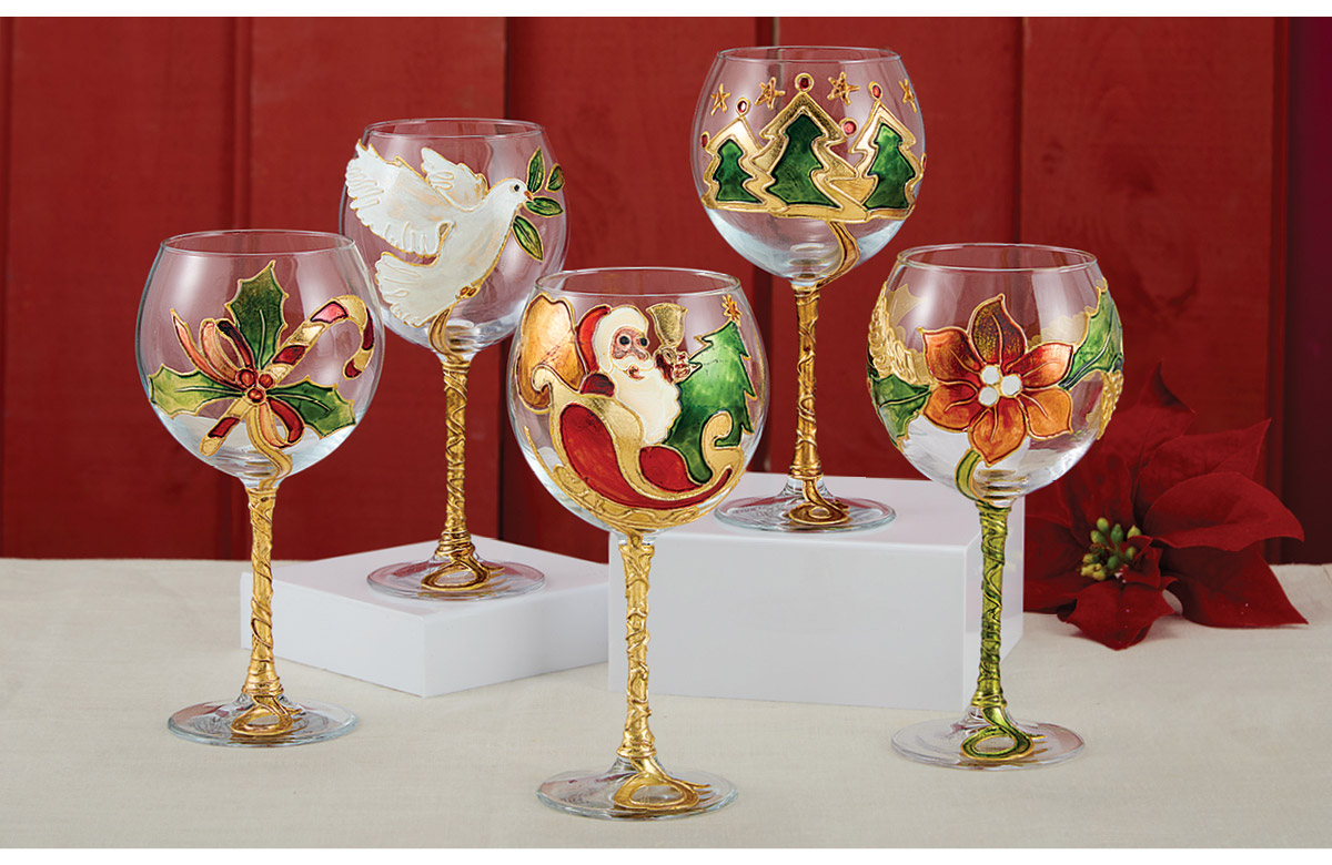 Holiday Wine Glasses