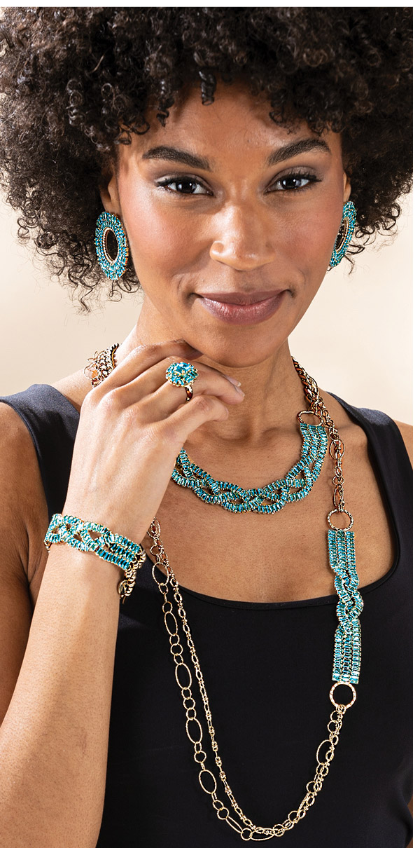 Teals Of Tuscany Model Jewelry