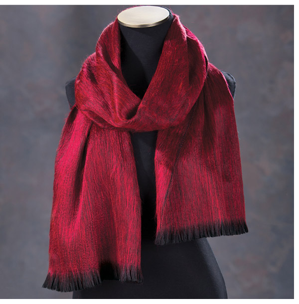 Red Alpaca Scarf