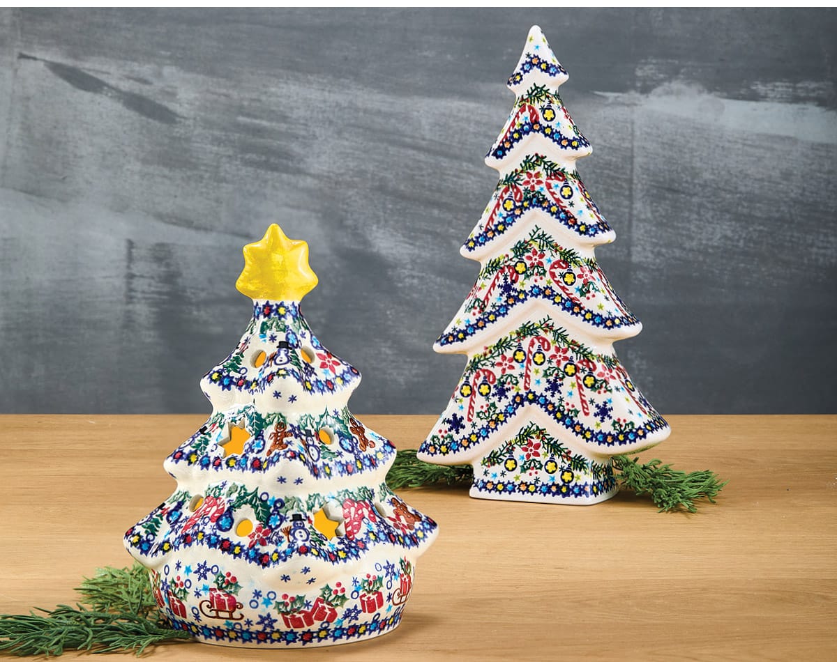 Polish Pottery Christmas Trees