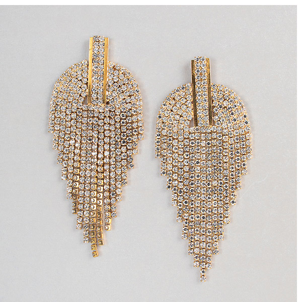 Pave Crystal Chandelier Drop Earrings