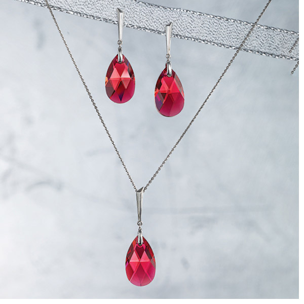 Ruby Brilliance Crystal Jewelry