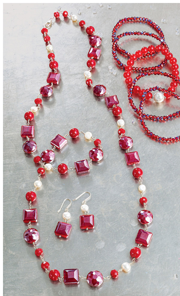 Red Jewelry Set