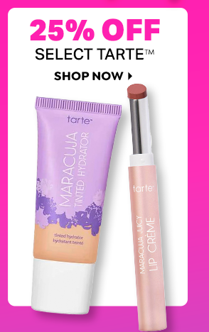 25% OFF SELECT TARTE