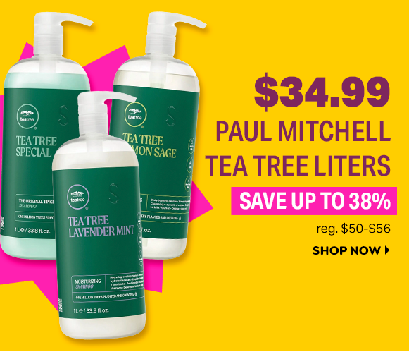 $34.99 PAUL MITCHELL TEA TREE LITERS