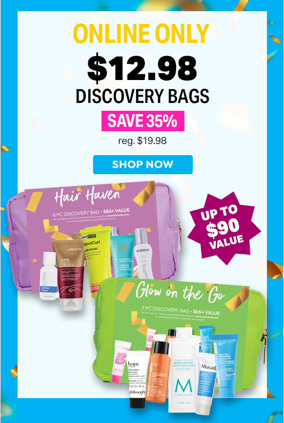 ONLINE ONLY $12.98 DISCOVERY BAGS