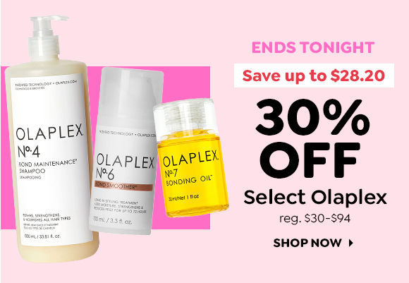 30% SELECT OLAPLEX