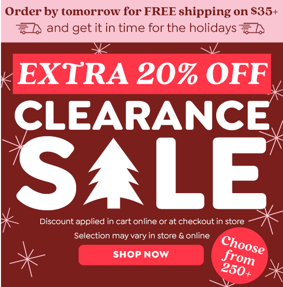 EXTRA 20% OFF HAULIDAY CLEARANCE SALE