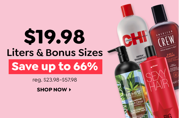 $19.98 LITERS & BONUS SIZES