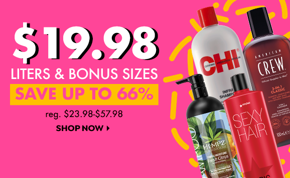 $19.98 LITERS & BONUS SIZES