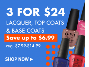 3 FOR $24 LACQUER, TOP COATS & BASE COATS