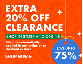 EXTRA 20% OFF CLEARANCE