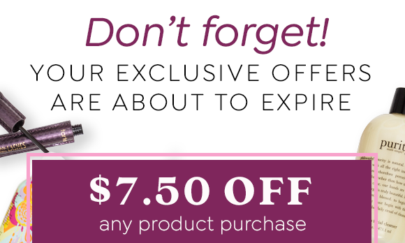 $7.50 OFF ANY PRODUCT PURCHASE