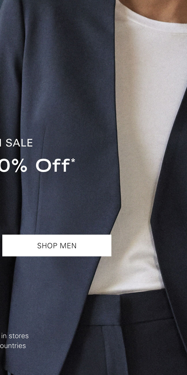 FLASH SALE Extra 20% Off* SHOP MEN