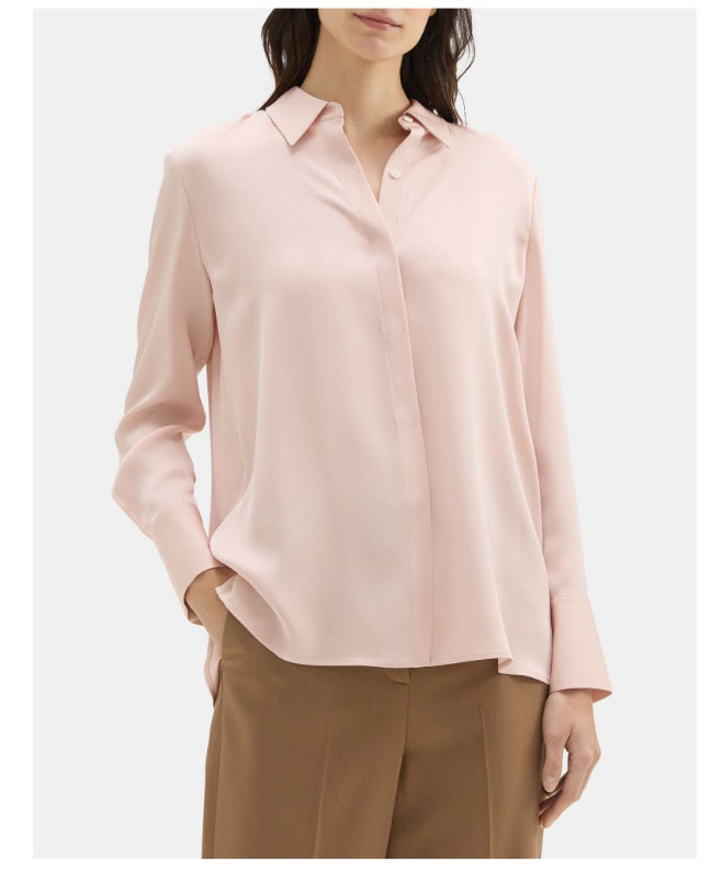 Relaxed Shirt in Silk Georgette