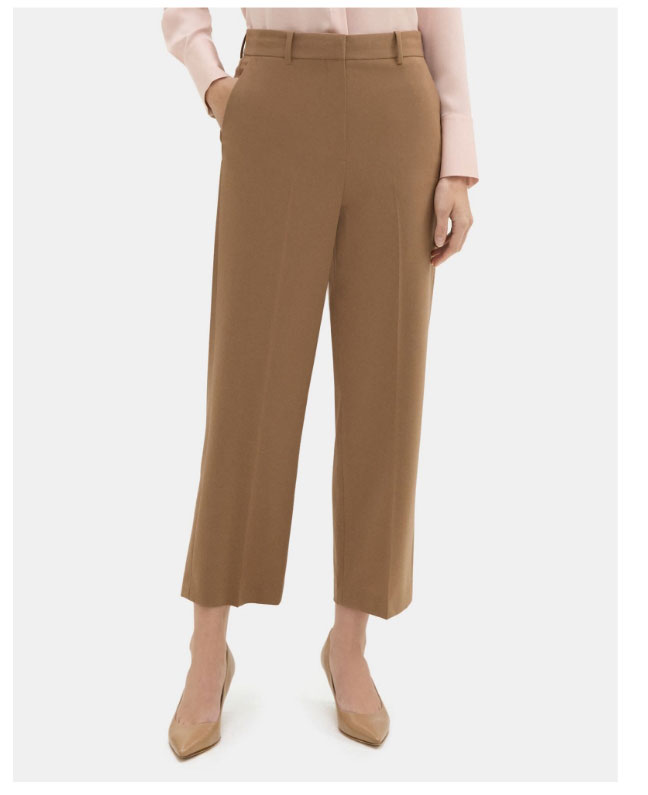 High-Waist Straight Pant in Sevona Stretch Wool