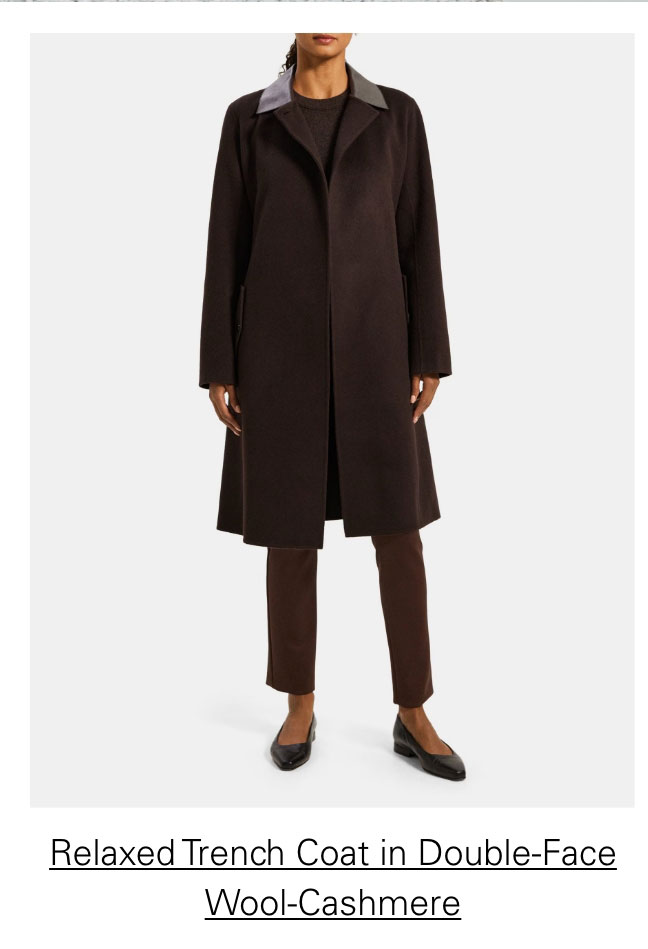Relaxed Trench Coat in Double-Face Wool-Cashmere