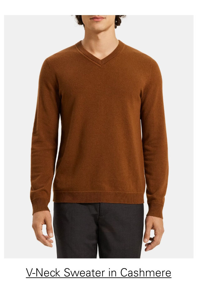 V-Neck Sweater in Cashmere