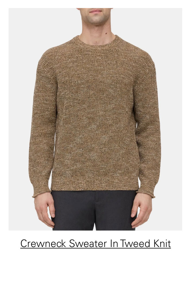 Crewneck Sweater in Tweed Knit