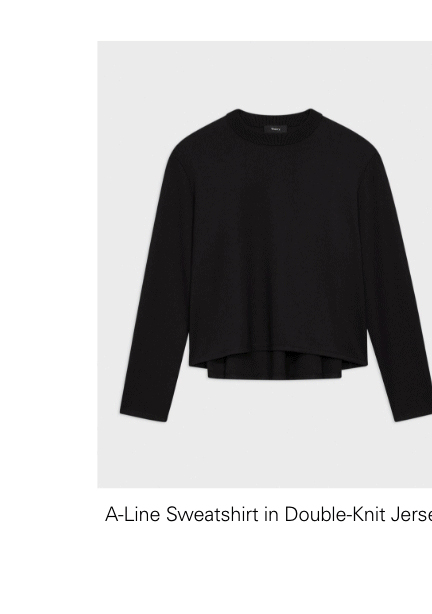 A-Line Sweatshirt in Double-Knit Jersey