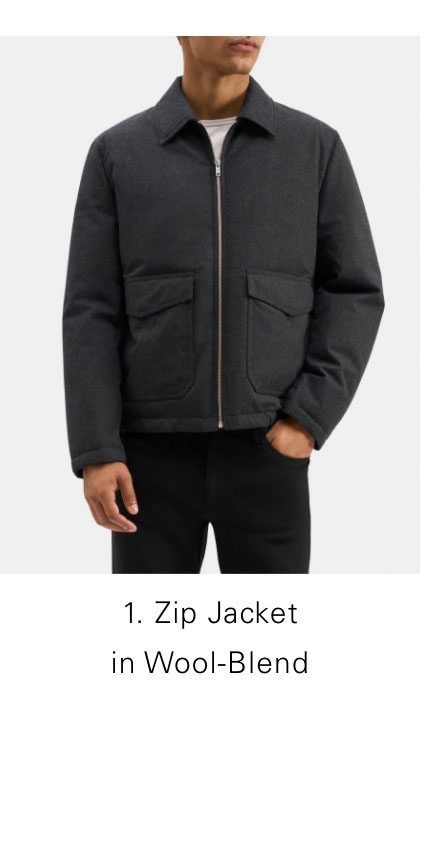 Zip Jacket in Wool-Blend