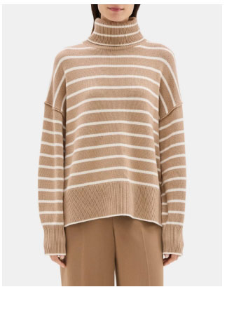 Chunky Turtleneck Sweater in Wool-Cashmere Blend