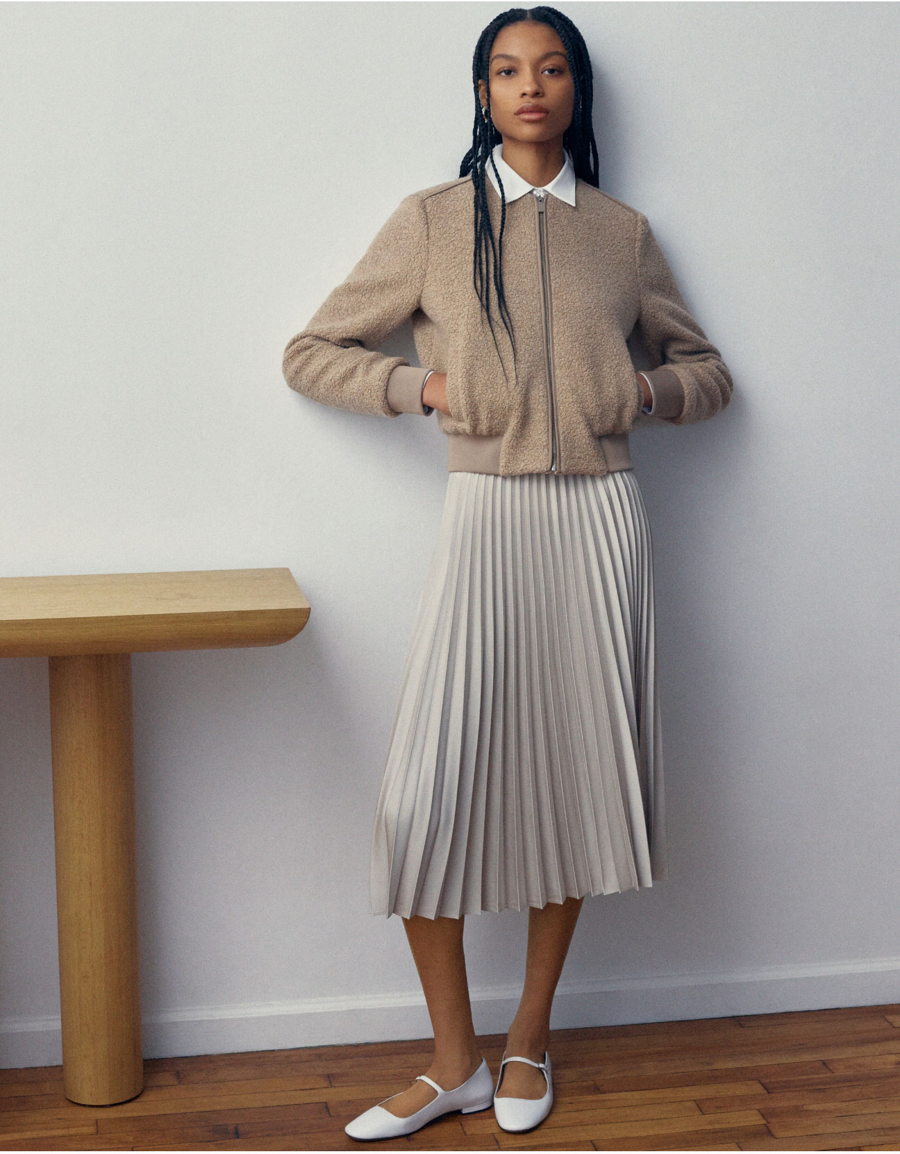 The Pleated Pull-On Skirt