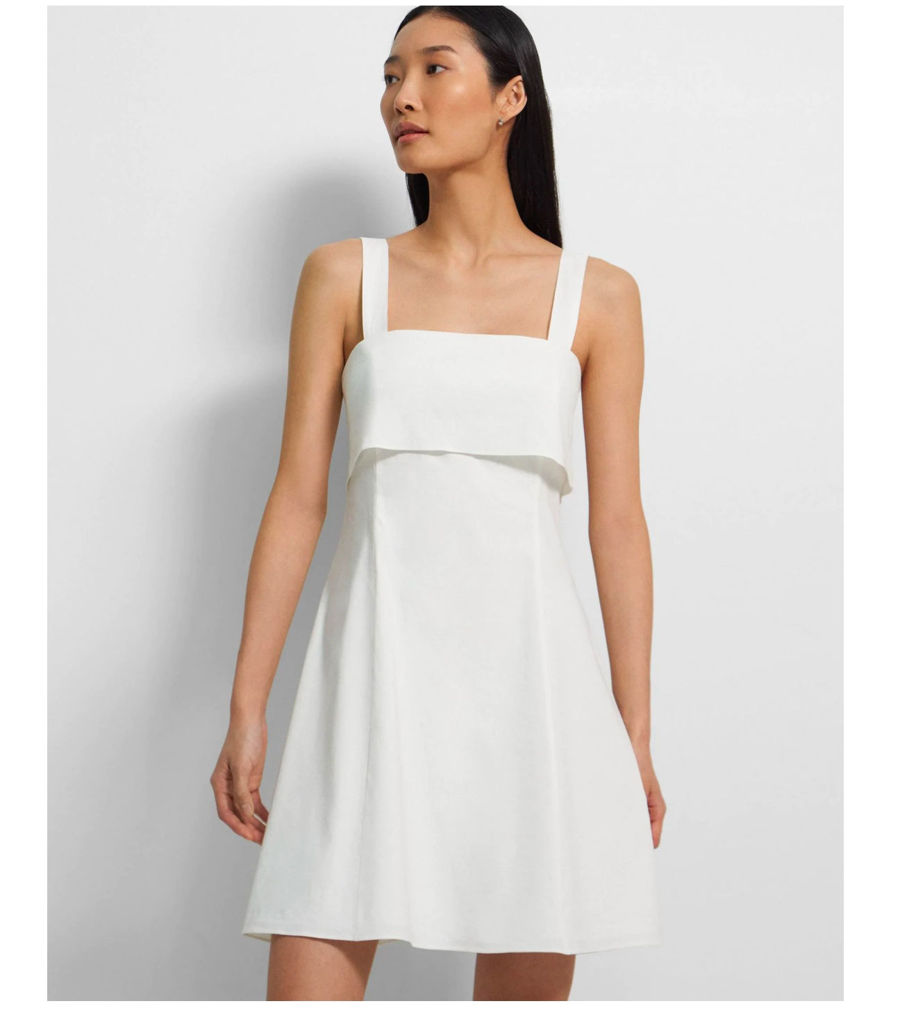 Drape-Back Dress in Good Linen