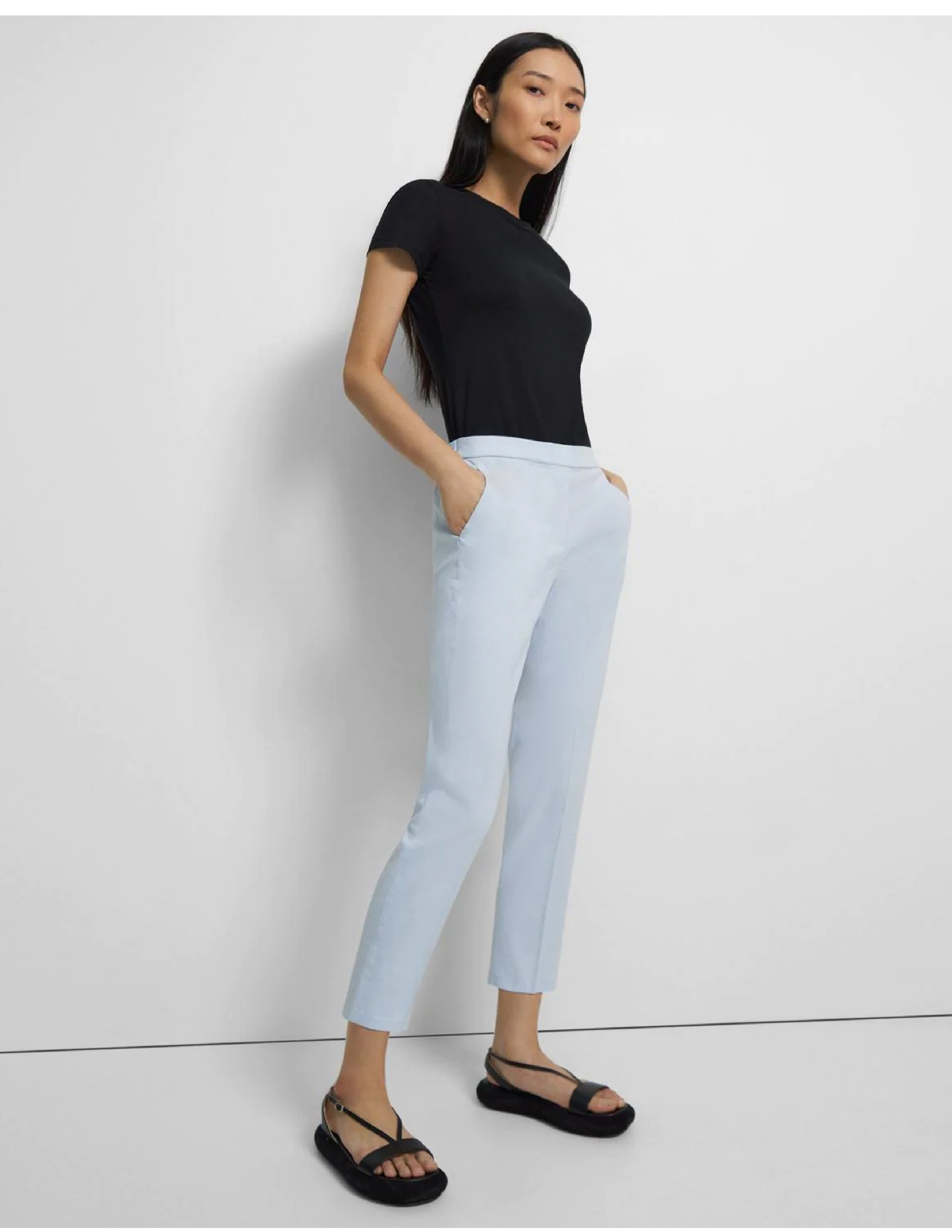 TREECA PULL-ON PANT IN GOOD LINEN