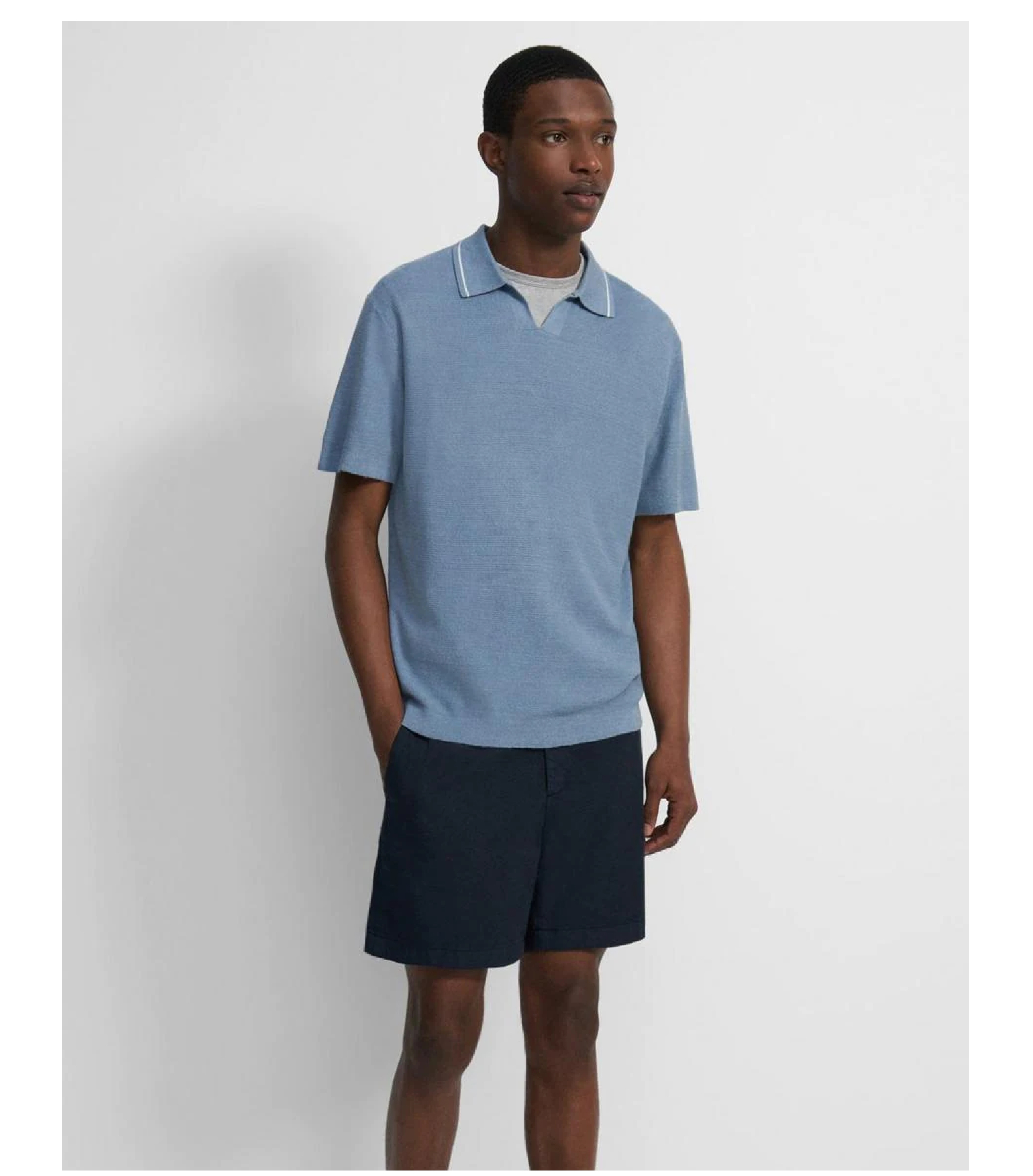 Birke Polo Shirt in Knit Linen