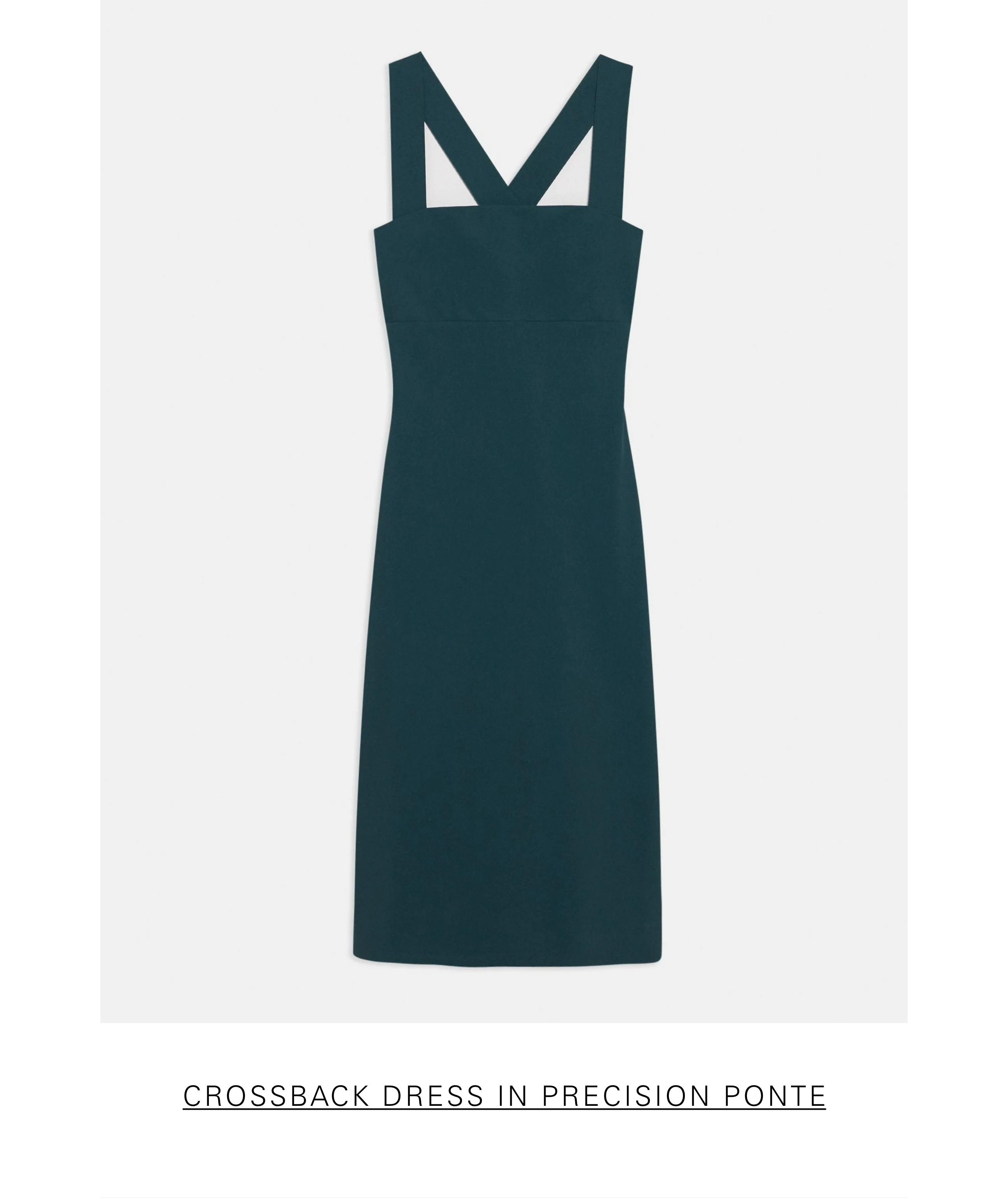 Crossback Dress in Precision Ponte