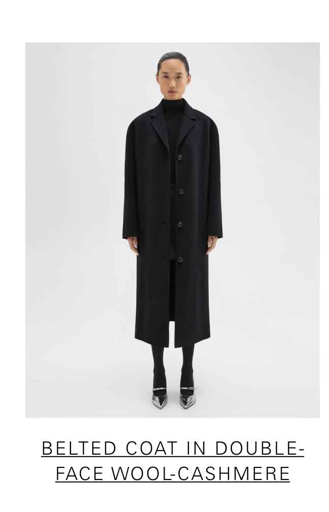 Belted Coat in Double-Face Wool-Cashmere