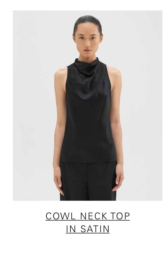 Cowl Neck Top in Satin