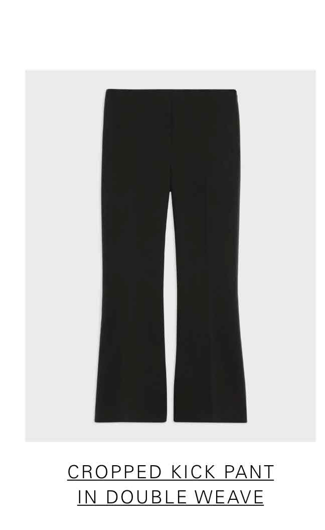 Cropped Kick Pant in Double Weave