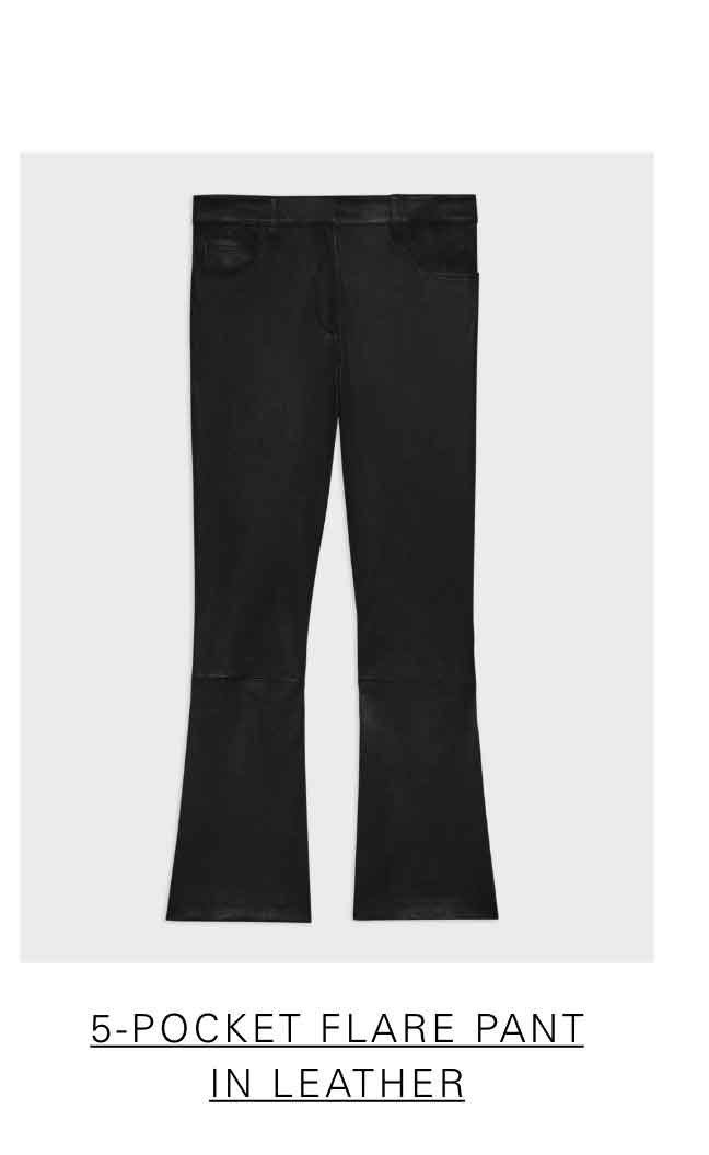 5-Pocket Flare Pant in Leather