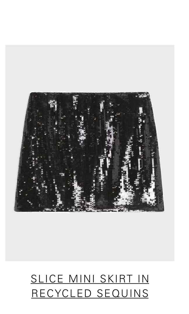 Slice Mini Skirt in Recycled Sequins