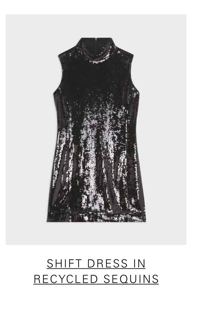 Shift Dress in Recycled Sequins