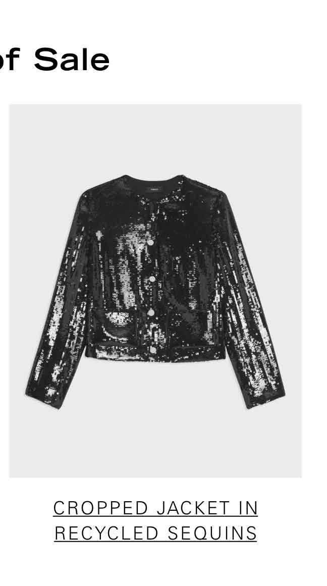 Cropped Jacket in Recycled Sequins