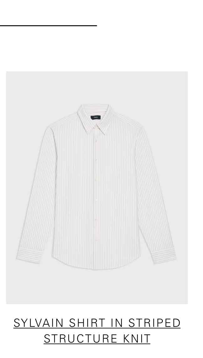 Sylvain Shirt in Striped Structure Knit