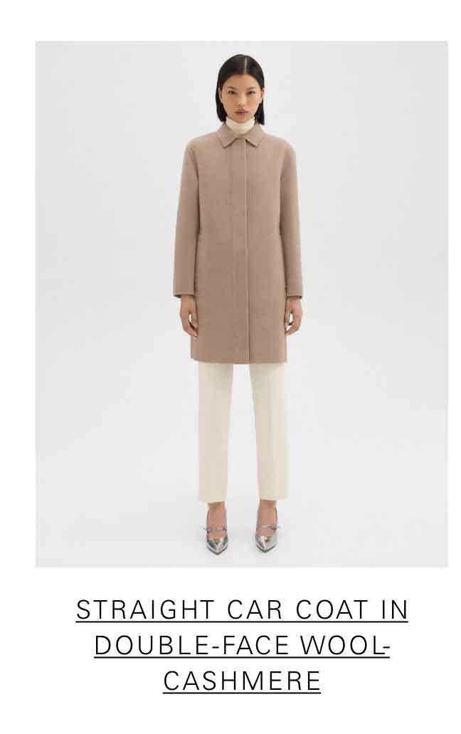 Straight Car Coat in Double-Face Wool-Cashmere