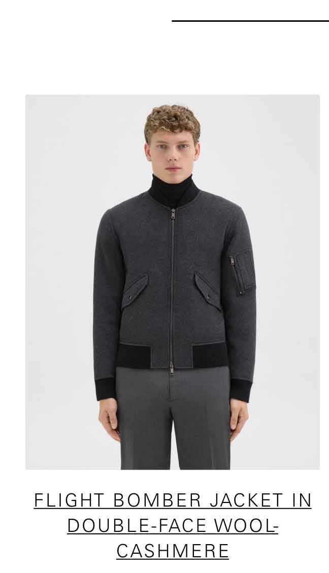 Flight Bomber Jacket in Double-Face Wool-Cashmere