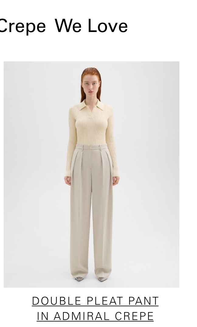 Double Pleat Pant in Admiral Crepe