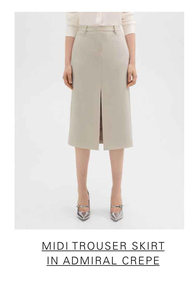 Midi Trouser Skirt in Admiral Crepe