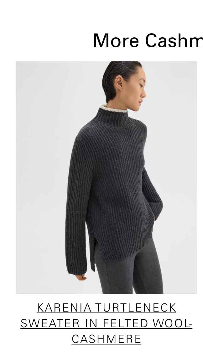 Karenia Turtleneck Sweater in Felted Wool-Cashmere