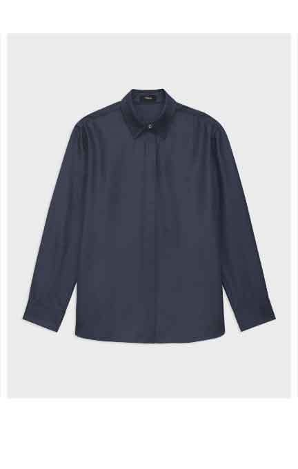 Classic Menswear Shirt in Viscose Twill