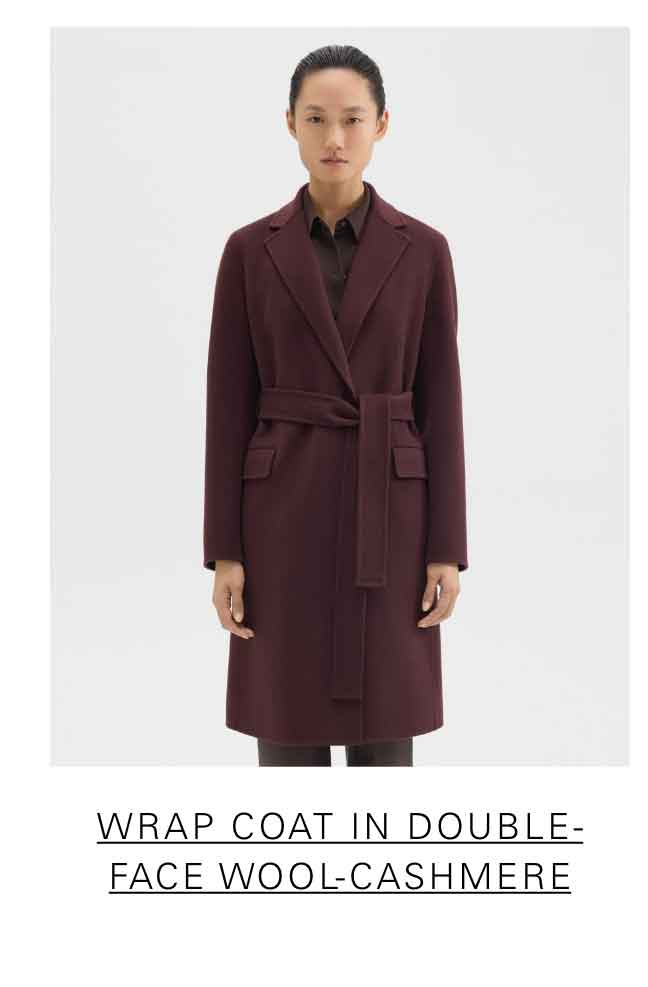 Wrap Coat in Double-Face Wool-Cashmere