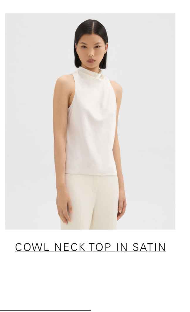 Cowl Neck Top in Satin